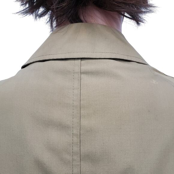 Vintage Rainfair Trench Coat Removable Insulated Faux Fur Lining Made in USA 44 - Picture 12 of 14